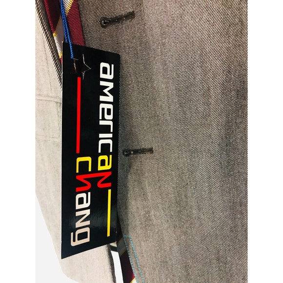 American Chang 3 Button Funky Men's Blazer Size L Steampunk Eccentric Grandpa - Picture 2 of 16